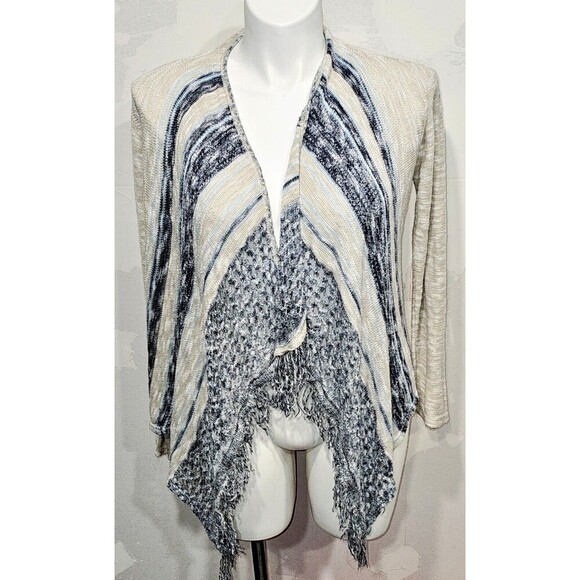 Women’s Fringe Knit Open Front Draping Cover Up - NO BOUNDARIES  Sz XL (15-17) - Picture 10 of 14